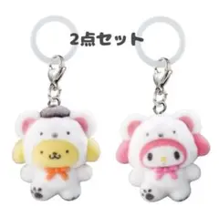 サンリオ　ふわふわスノー めじるしアクセサリー　ポムポムプリン　マイメロディ
