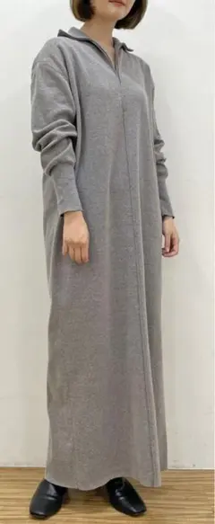 Omekashi オメカシ ハーフジップ2WAYニットワンピース