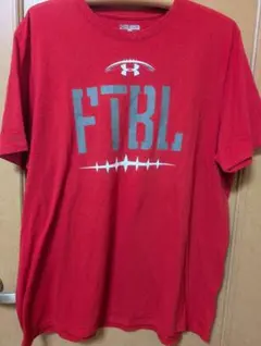 Under Armour FTBL. Tシャツ 赤 2XL