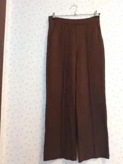 美品　グローバルワーク　パンツ　ワイド　ストレート　ブラウン　Мサイズ