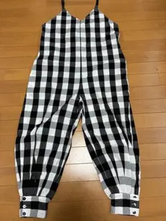 sneeuw スニュウ 2WAY オールインワン ギンガムチェック 黒&白 - メルカリ