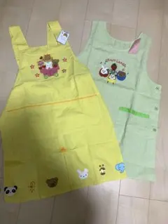 cuteclub エプロン2点セット　保育士　看護師 介護士 幼稚園　動物刺繍