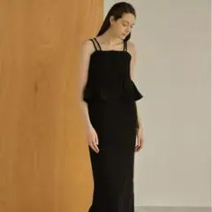 Eaphi ブラック レース装飾 バルーンキャミワンピース - メルカリ