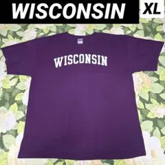 【値下げOK】WISCONSIN US古着Tシャツ XL 紫、パープル