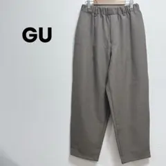 2327【GU】ジーユー ブラウン ワイドパンツ ゴムウエスト