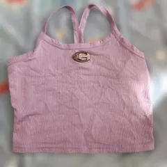 SHEIN キャミソール パープル リブ素材