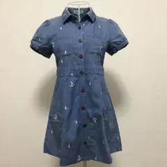 Lindsay リンジィ 半袖 デニムワンピース ヨット柄 150cmのサムネイル