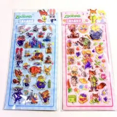 ズートピア 立体シール ３D　2枚セット