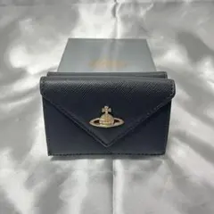 新品Vivienne Westwood 黒 ブラック 三つ折り財布 シンプル