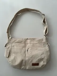 ショルダーバッグ　トートバッグ　コーデュロイ　ベージュ