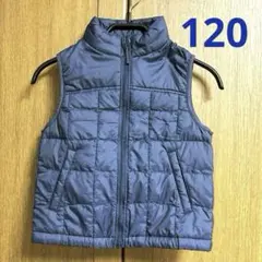 ユニクロ　中綿入りキルティング　ベスト 120 紺色