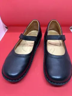 美品/H.P.Sストラップシューズ★足ツボ効果/24.5cm★黒のサムネイル