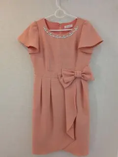 結婚式 ドレス お呼ばれビジュー付きドレス