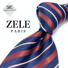 【極美品】ZELE PARIS ネクタイ 綺麗め ストライプ シンプル お洒落のサムネイル