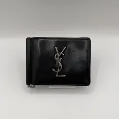 saint laurent 二つ折り財布　マネークリップ　ブラック　カサンドラ
