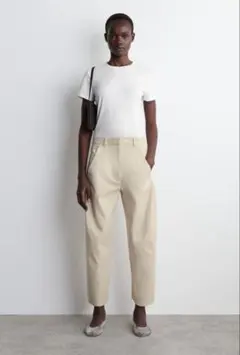 BARREL-LEG COTTON TROUSERS バレルレッグコットンパンツ