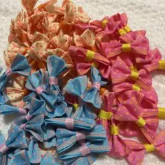 水玉♪ストライプ柄　成型リボン⭐︎3色セット⭐︎大量！　240個　まとめ売り♪