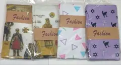 転写プリントタイツ ラベンダーネコ カラフルサンカク フリーメイソンノヒトビト