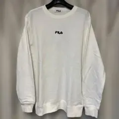 FILA ホワイト クルーネック スウェットトレーナー