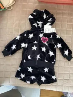 タグ付き☆星柄フリースパーカー（耳付き）