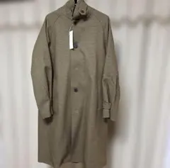 値下げ　GU パルマカーンコート　チェック千鳥柄　ブラウン　sサイズ