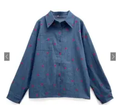 ❣️値下げ❣️ハート柄デニムシャツ×プリーツスカパンセットアップ［at2273］