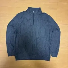 ハーフジップ スウェット チャコールグレー 古着