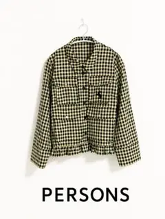 PERSONS パーソンズ チェックジャケット フリルジャケット S 美品のサムネイル