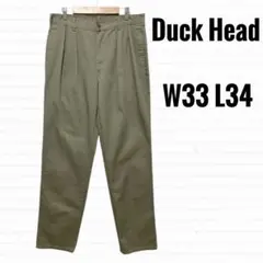 Duck Headダックヘッド　90s ツータック　スラックス　ロゴ　【L】