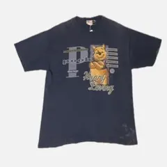 ディズニー　キャラクター　90s usa製 プーさん Tシャツ ネイビー