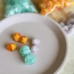 ・チェコビーズ 変形3袋ミックス オレンジ　ミント　ラベンダー