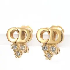 ディオール Dior CDロゴ ゴールド クリスタル イヤリング　C125