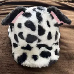 ディズニー　ダルメシアン　キャップ　ファー　もこもこ