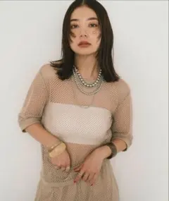 HANNE メッシュハーフスリーブTEEのサムネイル