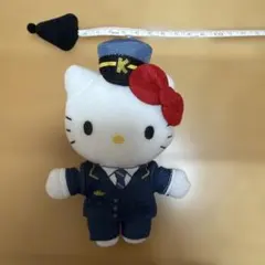 ハローキティ　駅員マスコット　サンリオ　ぬいぐるみマスコット