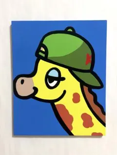 原画 一点物】ポップアート／アクリル画／キャンバス／F3／キリン
