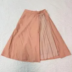 INTERPLANET プリーツ切替スカート ピーチカラー 2 M相当 ピンクのサムネイル