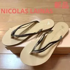 新品　NICOLASLAINAS ニコラスライナス　レザートングサンダル23.5