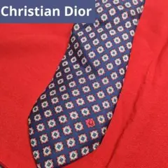 Christian Dior monsieur ネクタイ 総柄 ネイビー