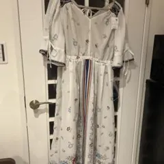 axes femme ボタニカルスカーフ柄 ワンピース ロングワンピース