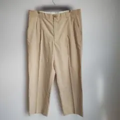 【グリーンクラブ】ベージュ プリーツ入り チノパン大きめXLゴルフ