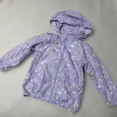 ユニコーン ゆめかわ柄フード付きポケッタブルジャケット 110cm