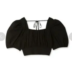 SNIDEL スナイデル パフスリクロップドニットプルオーバー