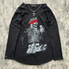 Roen archive y2k roen スタッズスカルtシャツ 長袖カット 00s archive ROEN ロエン ボーダー ロンT スカル Y2K - メルカリ