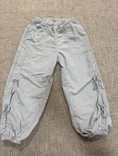 ライトグレー サイドリボンパンツ