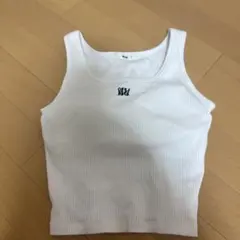 Wego ロゴプリント リブタンクトップ ホワイトのサムネイル