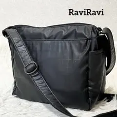 ヤマト屋　RaviRavi ラビラビ　ショルダーバッグ　ナイロン　総柄　黒のサムネイル