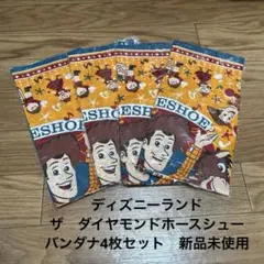 디즈니랜드 다이아몬드 호스슈 반다나 4개 세트 신품 미사용