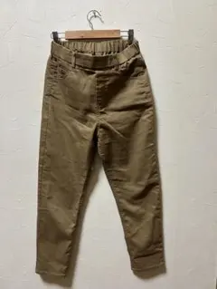 【スタジオクリップ】　ブラウン カジュアルパンツ ゴムウエスト