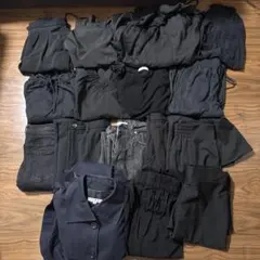 レディース服まとめ売り　16点ブラックネイビー　ML デニムカットソーインナー